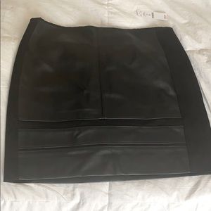WHBM faux leather skirt